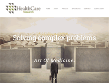 Tablet Screenshot of healthcareresearch.com